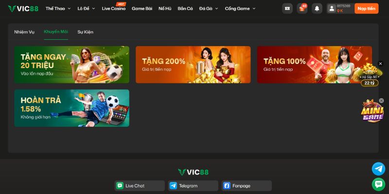 Thông tin tổng quan về nhà cái VIC88